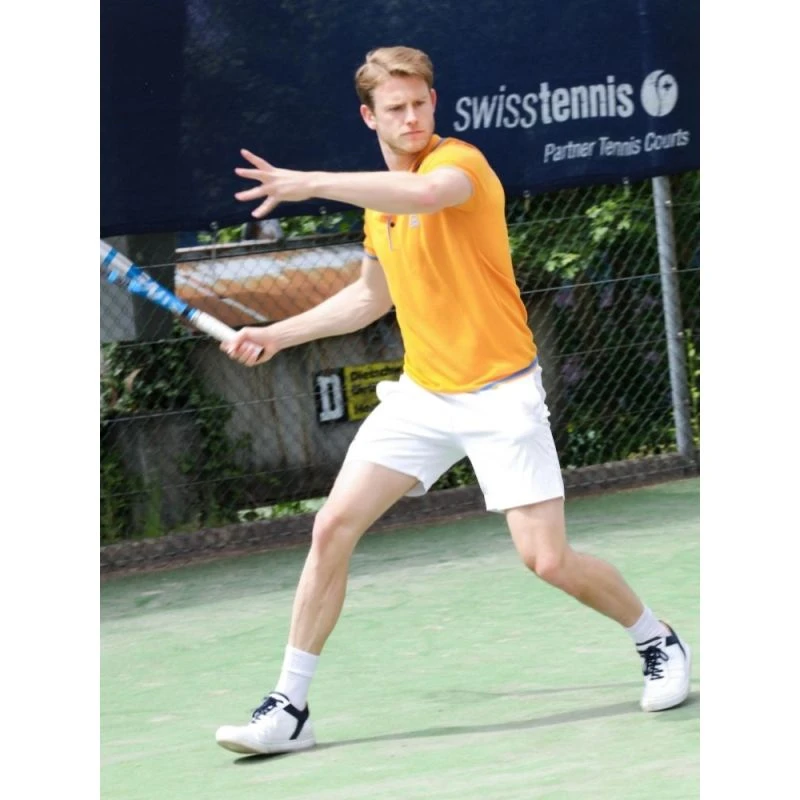 Mens Two Tone Contrast Tencel Polo - Yellow & Orange - Image 10