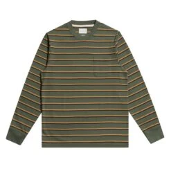 Pocket Long Sleeve T-Shirt - Multi Stripe