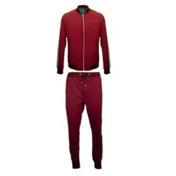 Lagos Multi Stripe Track Suit - Red