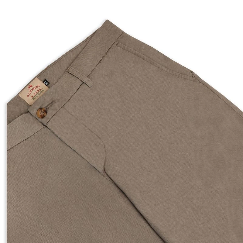 Cotton/Linen Trouser - Khaki - Image 2