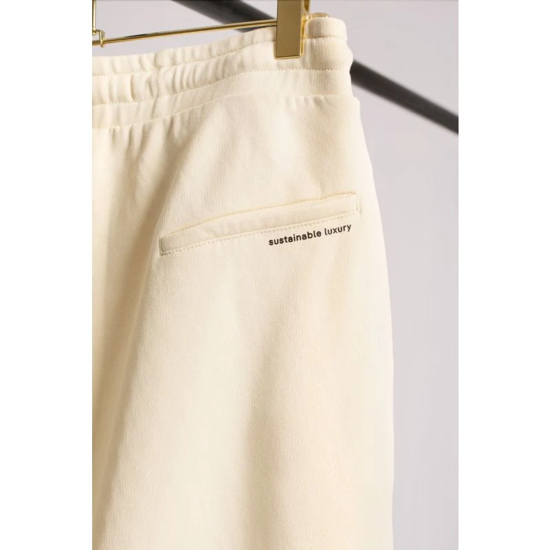 Deluxe Joggers Mens In Ivory Cream - Image 8