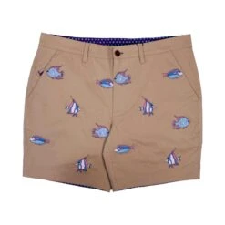 Edward Fish Embroidery Shorts - Sand