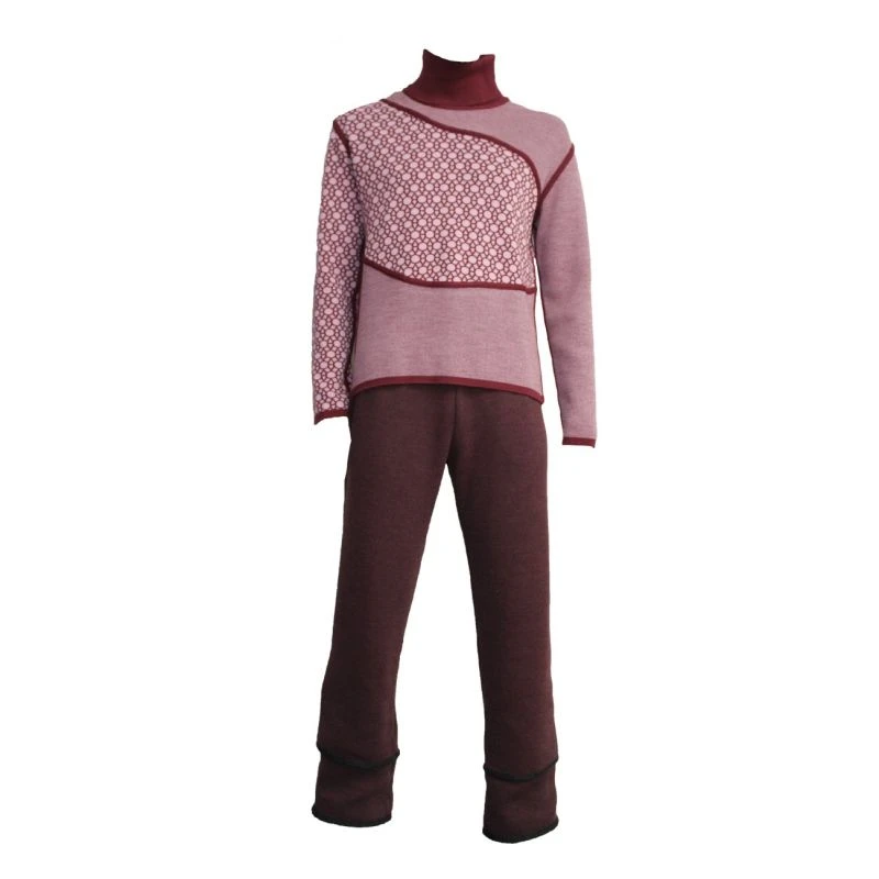 Deux Côtés Trousers - Charcoal And Burgundy - Image 5