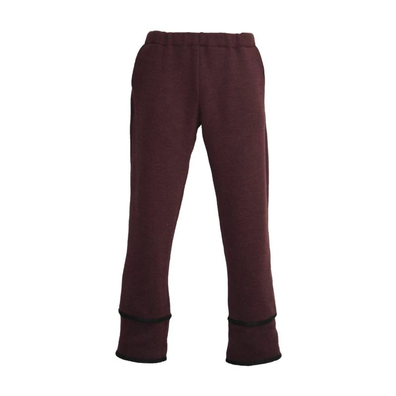 Deux Côtés Trousers - Charcoal And Burgundy