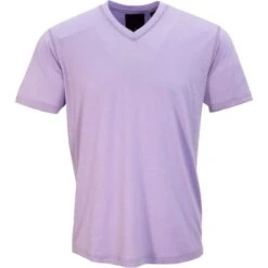 Victor V-Neck Merino Shirt In Lavender
