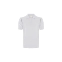 Hamza Wool Silk Polo In Light Grey Combo
