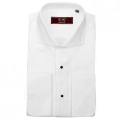 Classic Collar Double Cuff Dress Shirt – White
