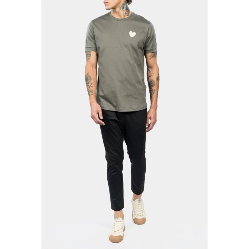 Inimigo Contrast Heart Green T-Shirt - Image 5