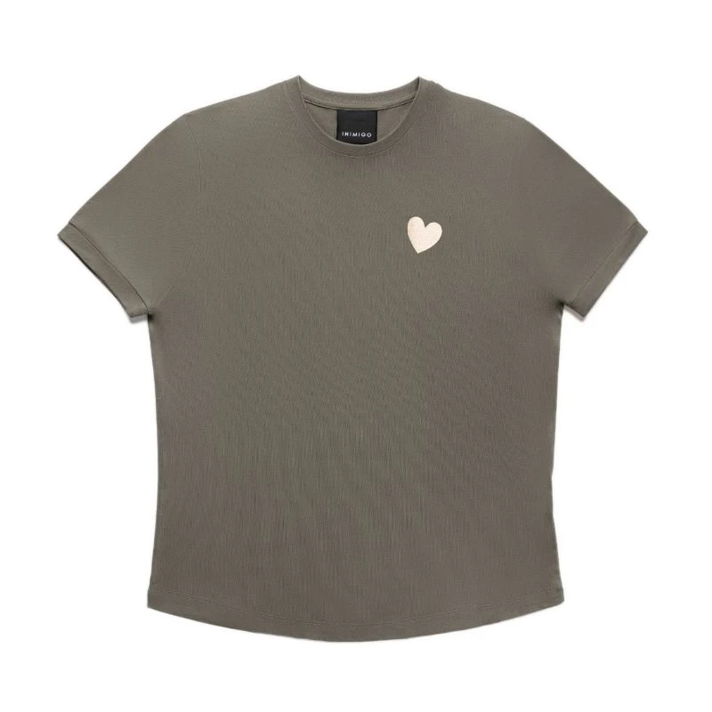 Inimigo Contrast Heart Green T-Shirt