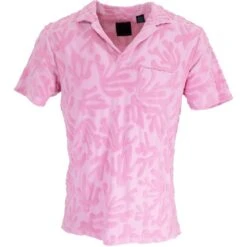 Johnny Coral Towel Polo Shirt - Pink
