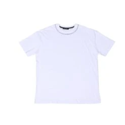Keep Out Oversize T-Shirt Embroidery On Neckline White