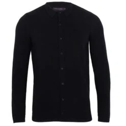 Mens Cotton Arthur Knitted Shirt - Black