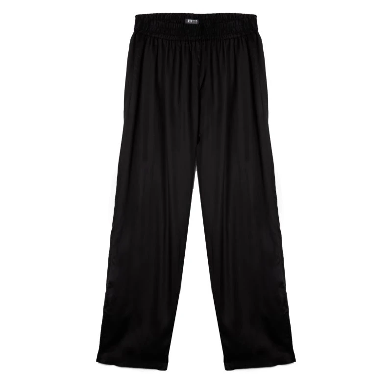 Vegan Silk Bamboo Trousers Black