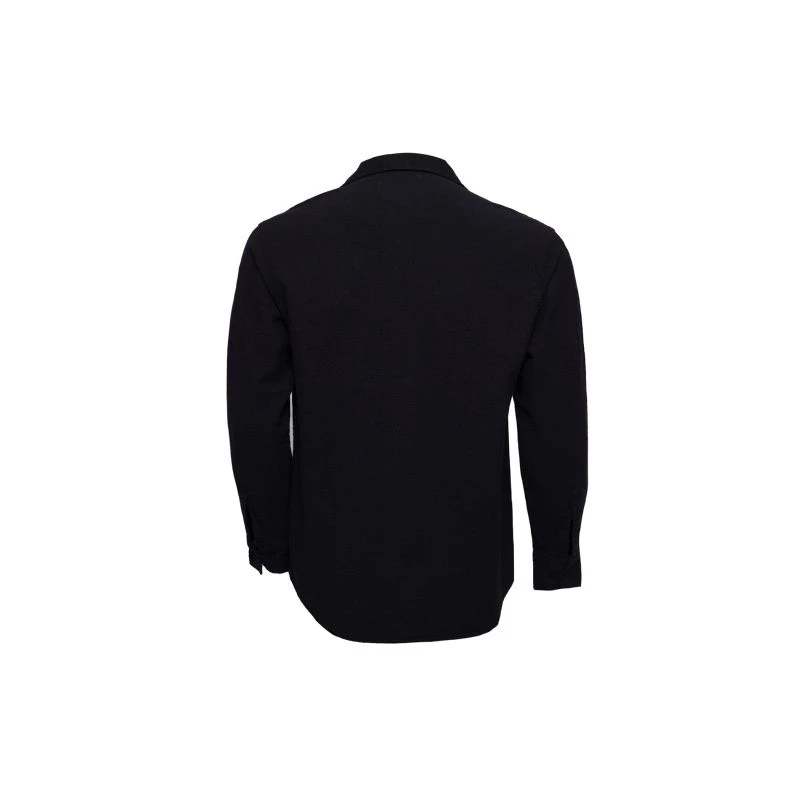 Linen Button Down Long Sleeve Shirt Black - Image 4
