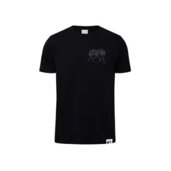 Lovers Lineart Mens Organic Cotton T-Shirt In Black