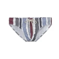 Low Waist Logo-Embroidered Appliquèd Recycled Swim Brief - Baiadera Red
