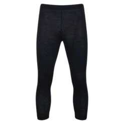 Mens Heavyweight Merino Activewear Zelios Thermal Bottoms - Black
