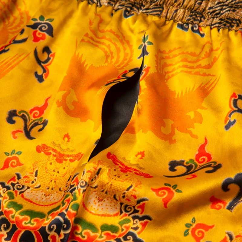 Traditional Silk Shorts In Yellow - Image 6