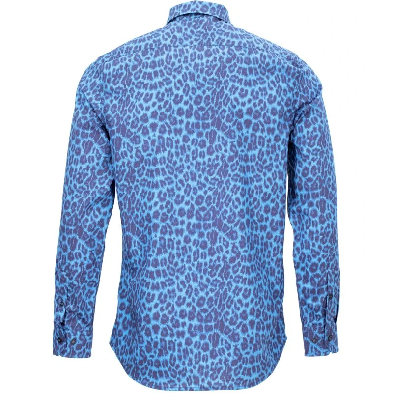 Norman Leopard Shirt - Sapphire - Image 3