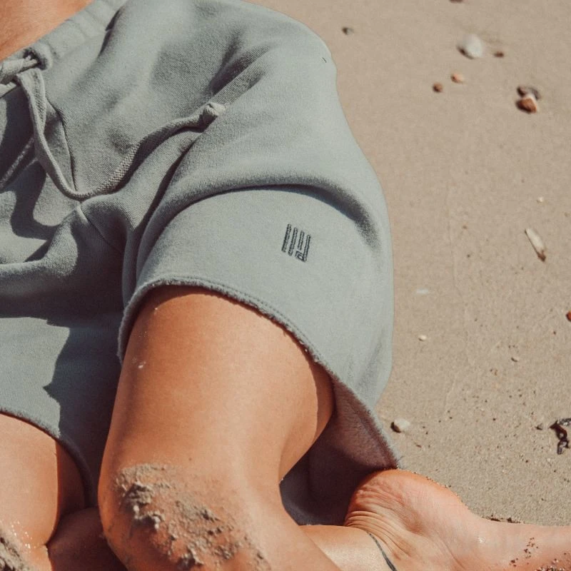 Organic Cotton Sweat Shorts (Grey) Unisex - Image 6