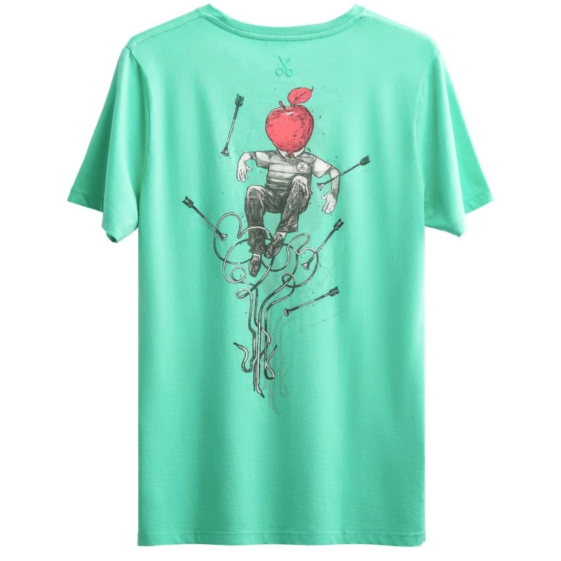Unisex Design Printed Regular Fit T-Shirt - Apple - Image 2