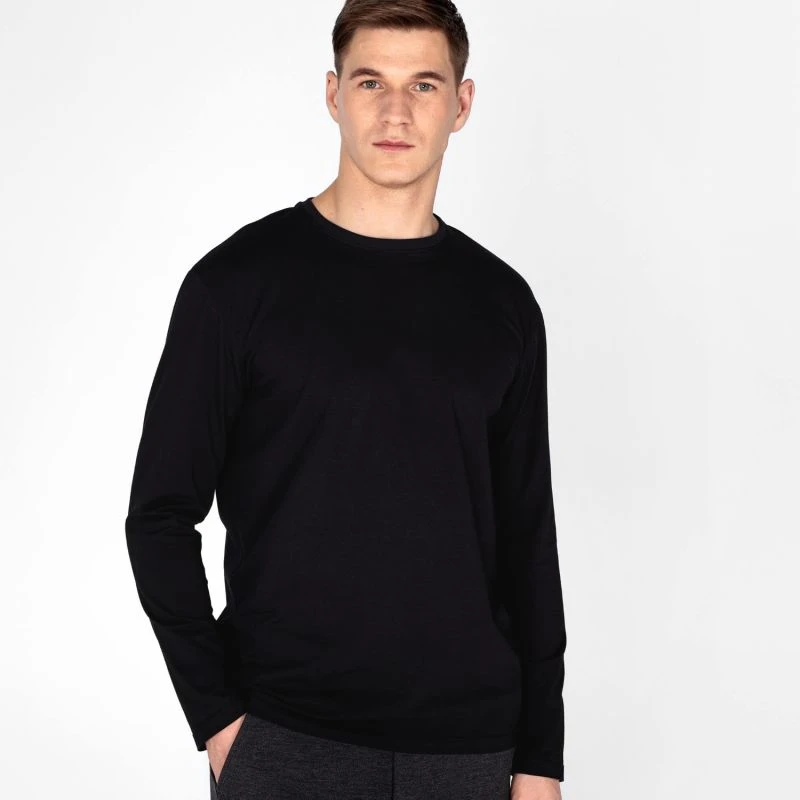 Men's Long Sleeve Tee Black - Image 3