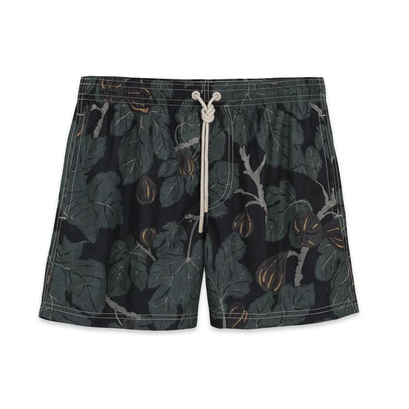 Straight-Leg Mid-Length Recycled Printed Swim Shorts - Night Figs