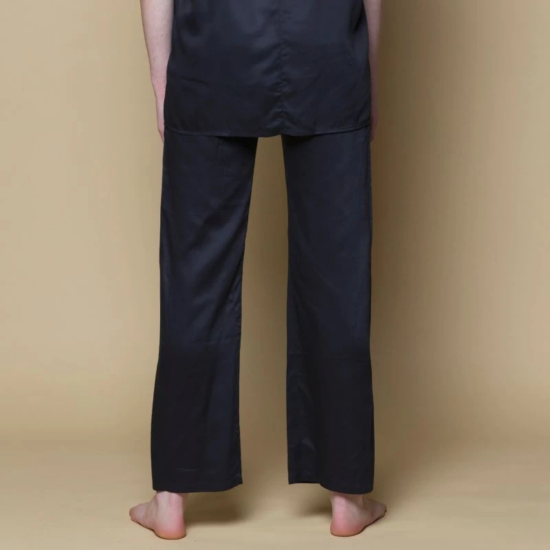 Vegan Silk Bamboo Trousers Black - Image 4