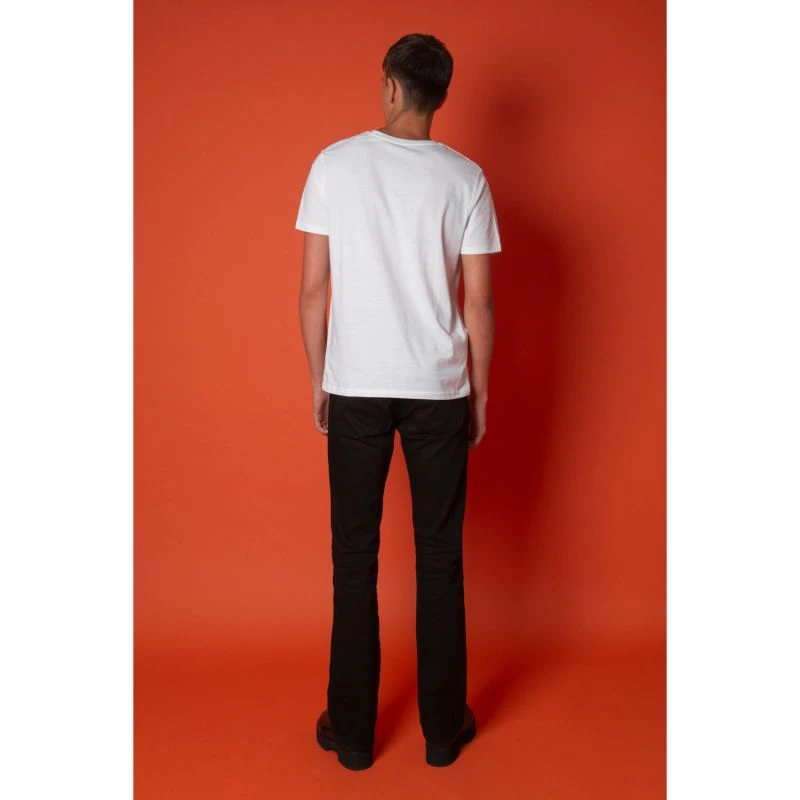 Bee Embroidered T-Shirt White Men - Image 4