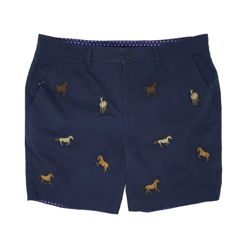 Edward Horse Navy Embroidery