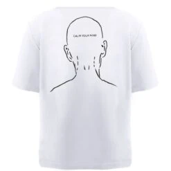 Calm White Embroidered Men's T-Shirt