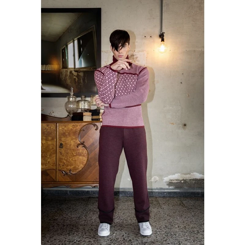 Deux Côtés Trousers - Charcoal And Burgundy - Image 6